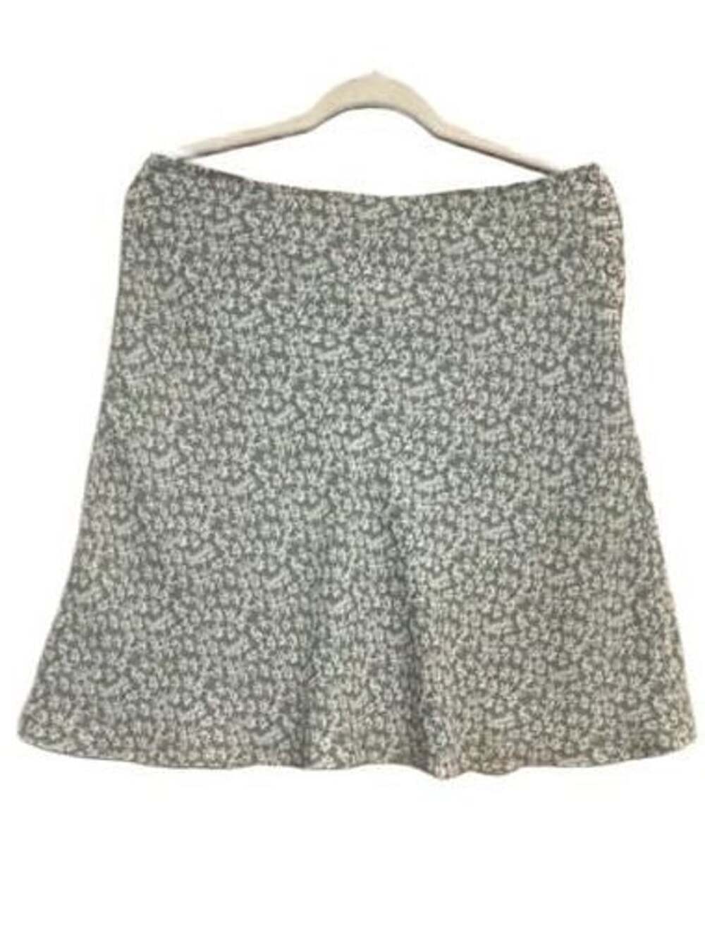 Express Floral Skirt Size 9/10 Green Daisy A-Line Mini